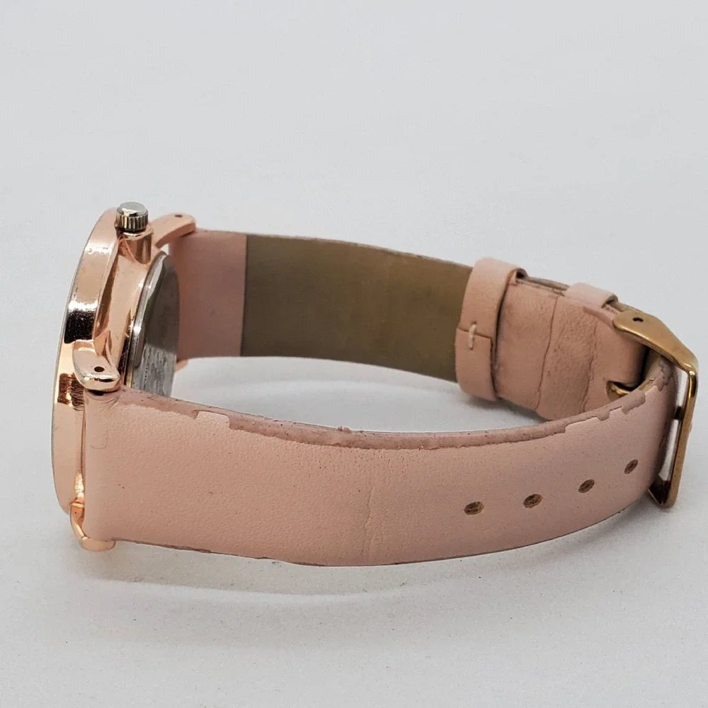 Women's‎ Watch 36MM White Dial Light Pink Bands New Battery